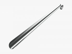 Shoehorn metal tall with hole 3D Model