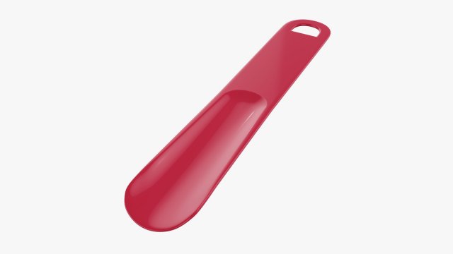 Shoehorn plastic small type 3 red 3D Model .c4d .max .obj .3ds .fbx .stl .blend 