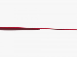 Shoehorn plastic small type 3 red 3D Model