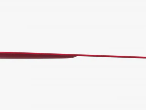 Shoehorn plastic small type 3 red 3D Model