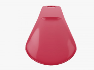 Shoehorn plastic small type 3 red 3D Model