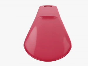 Shoehorn plastic small type 3 red 3D Model