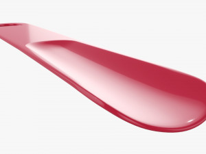 Shoehorn plastic small type 3 red 3D Model