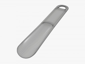Shoehorn plastic small type 3 red 3D Model
