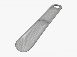 Shoehorn plastic small type 3 red 3D Model
