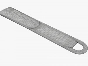Shoehorn plastic small type 3 red 3D Model
