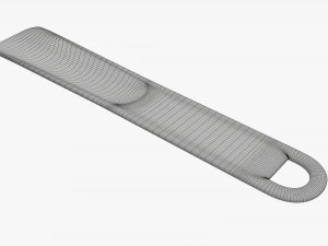 Shoehorn plastic small type 3 red 3D Model