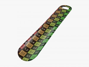 Shoehorn plastic small type 3 red 3D Model