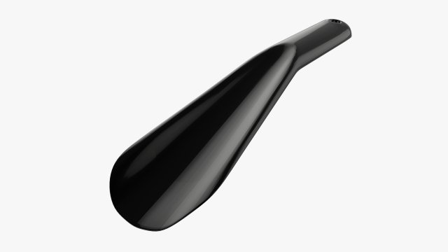 Shoehorn plastic small type 4 black Modelo 3D .c4d .max .obj .3ds .fbx .stl .blend 