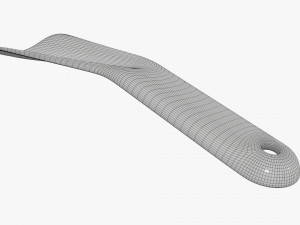 Shoehorn plastic small type 4 black Modelo 3D