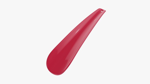 Shoehorn plastic small type 5 red Modelo 3D .c4d .max .obj .3ds .fbx .stl .blend 