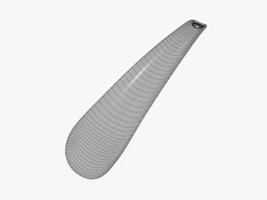 Calzador plastico peque&ntilde;o tipo 5 rojo Modelo 3D