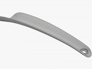 Calzador plastico peque&ntilde;o tipo 5 rojo Modelo 3D