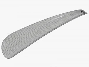 Calzador plastico peque&ntilde;o tipo 5 rojo Modelo 3D