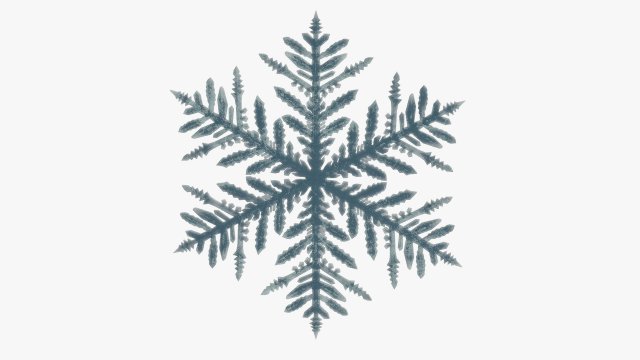 Snowflake 3D Model .c4d .max .obj .3ds .fbx .stl .blend 