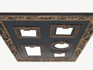 Wall frame decoration with photo frames Modelo 3D
