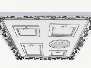 Wall frame decoration with photo frames 3D Model
