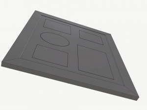 Wall frame decoration with photo frames Modelo 3D