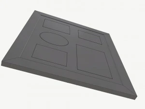 Wall frame decoration with photo frames 3D Model