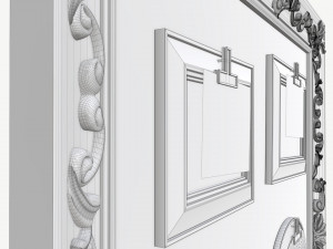 Wall frame decoration with photo frames Modelo 3D