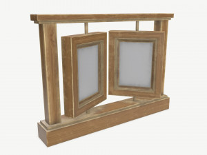 Wooden photo frame 3D Model