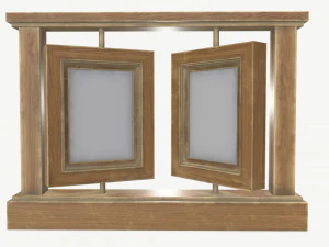 marco de fotos de madera Modelo 3D