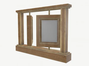 marco de fotos de madera Modelo 3D
