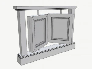 marco de fotos de madera Modelo 3D