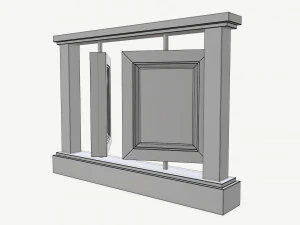 marco de fotos de madera Modelo 3D