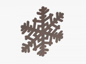 Wooden Snowflake 3D 模型