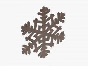 Wooden Snowflake 3D Model