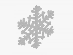 Wooden Snowflake 3D Model