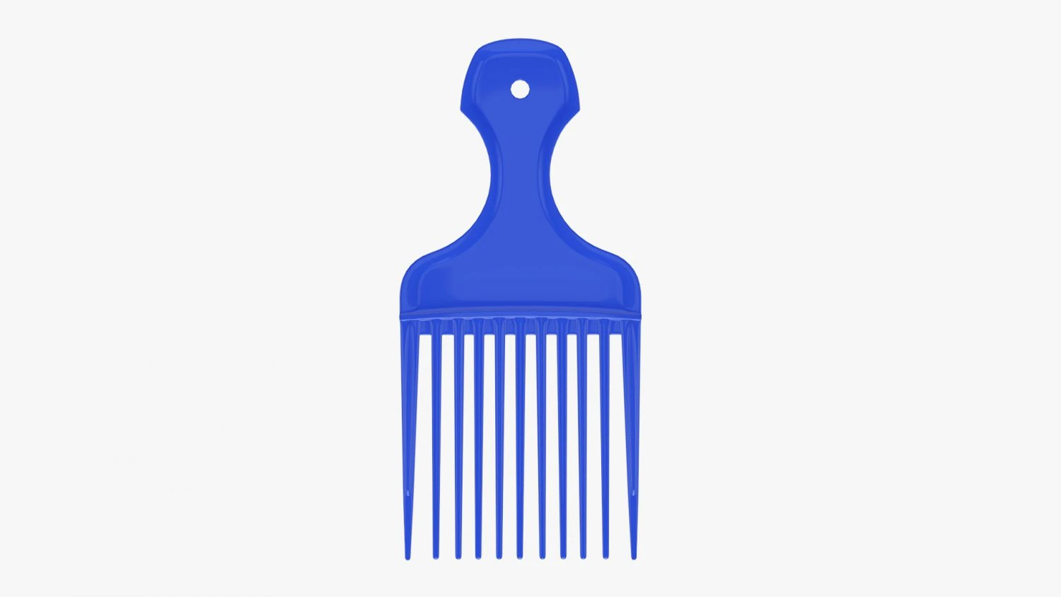 Afro pick hair comb hairdresser 3D Model .c4d .max .obj .3ds .fbx .stl .blend