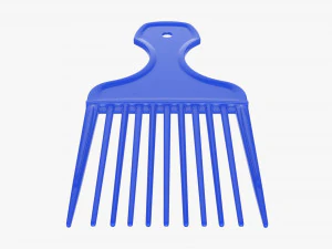 Afro pick hair comb hairdresser 3D Model