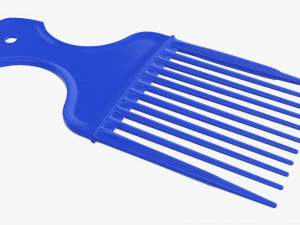 Afro pick hair comb hairdresser 3D Model