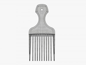 Afro pick hair comb hairdresser 3D 모델