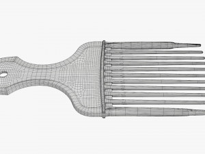 Afro pick hair comb hairdresser 3D 모델