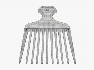 Afro pick hair comb hairdresser 3D 모델