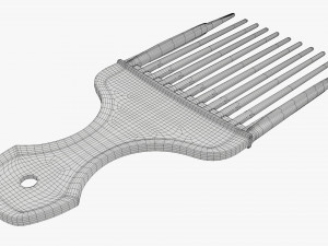 Afro pick hair comb hairdresser 3D 모델