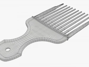 Afro pick hair comb hairdresser 3D Model