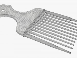 Afro pick hair comb hairdresser 3D 모델