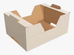 Ardboard retail tray box 01 3D Model