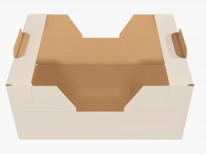 Ardboard retail tray box 01 3D Model