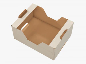 Ardboard retail tray box 01 3D Model
