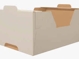 Ardboard retail tray box 01 3D Model