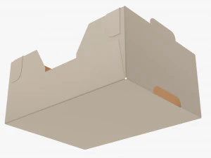 Ardboard retail tray box 01 3D Model