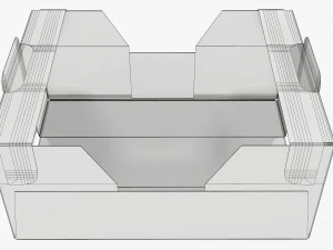 Ardboard retail tray box 01 3D Model