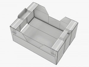 Ardboard retail tray box 01 Modelo 3D