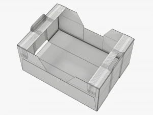Ardboard retail tray box 01 3D Model