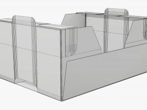 Ardboard retail tray box 01 3D Model